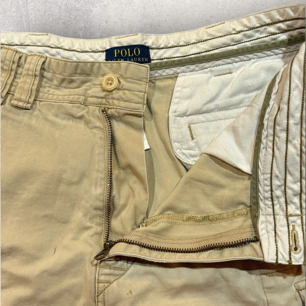 Polo Ralph Lauren Cargo Shorts Distressed Paint Marks Men's 34 Classic Chino